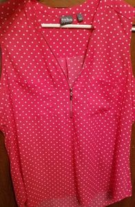 New York and Company polka dot blouse